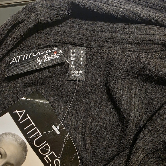 Attitudes by Renee Black Cowl Neck Sweater - Picture 9 of 13